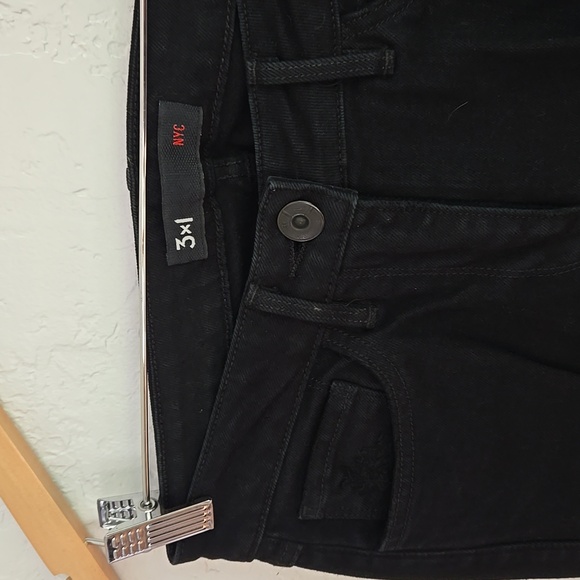 3x1 Distressed Black Denim Jeans Bowie 578 Size 24 - Picture 4 of 9